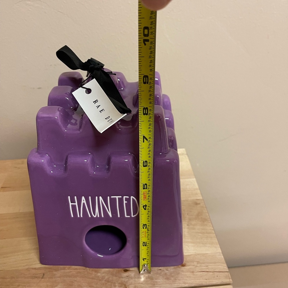 Rae Dunn Haunted Purple Castle Birdhouse Halloween Seasonal Home Decor - Picture 5 of 7